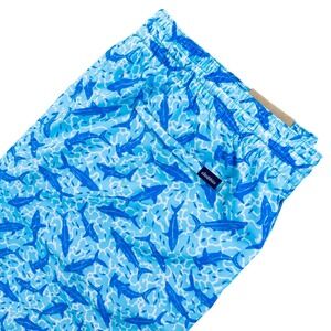 Chubbies Men's 2XL 5.5" Mesh Lined The Shark Sides Blue Shark Print Swim Trunks